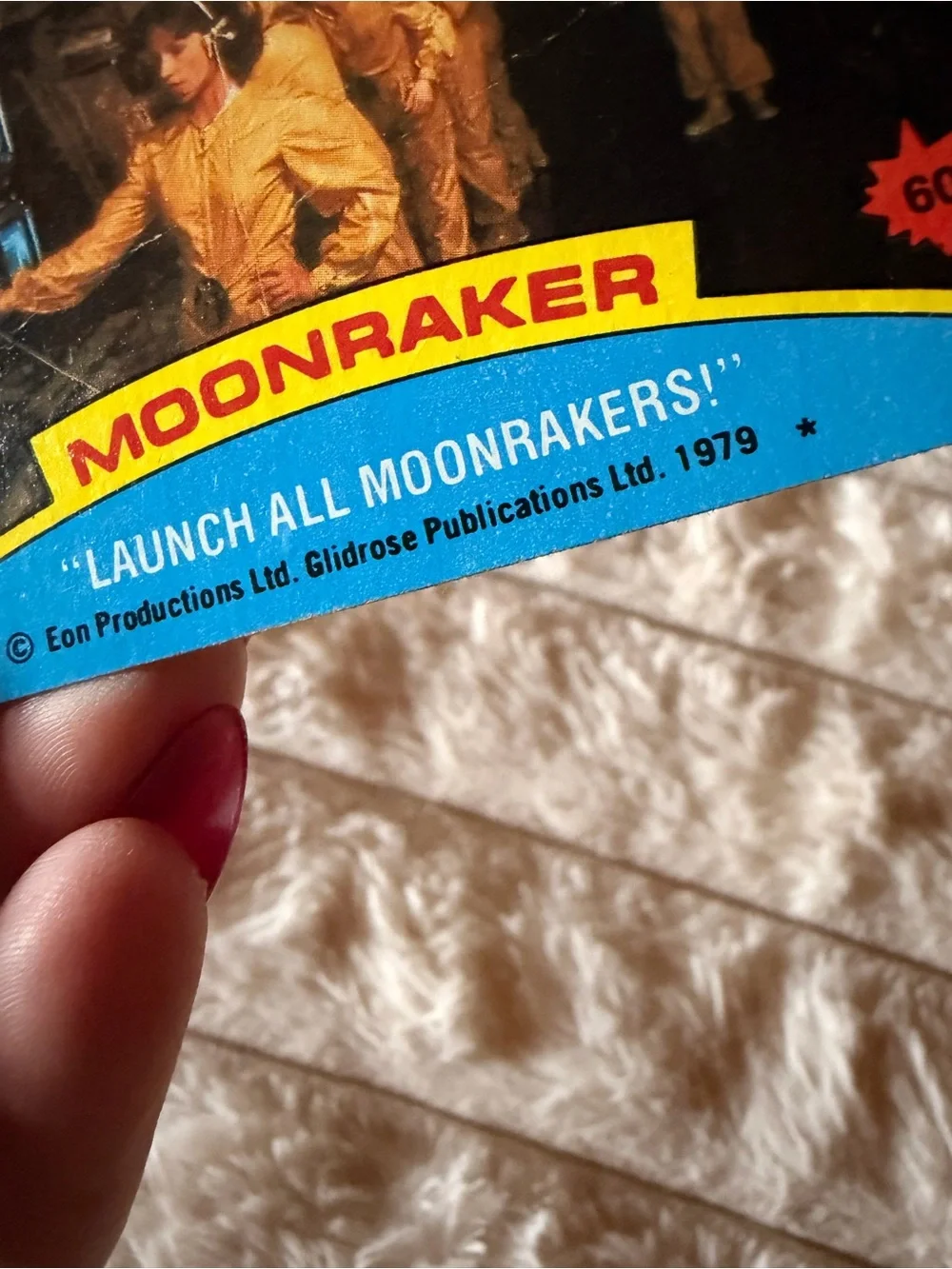 Moonraker Vintage Trading Card — Blue & Yellow